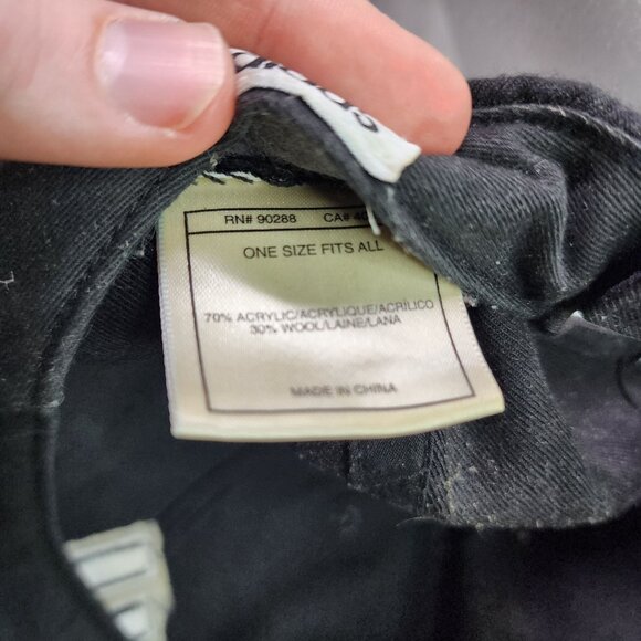 Vintage Adidas Logo Cap Hat Black One Size Fits All Adjustable Strapback - Picture 6 of 6